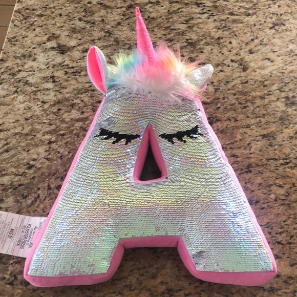 justice unicorn letter pillow